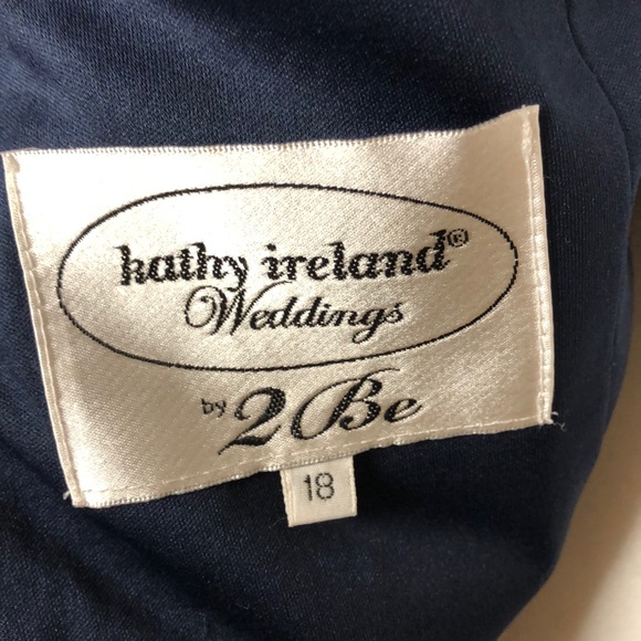 Navy Blue Kathy Ireland Mother of the Bride Dress - Picture 12 of 16